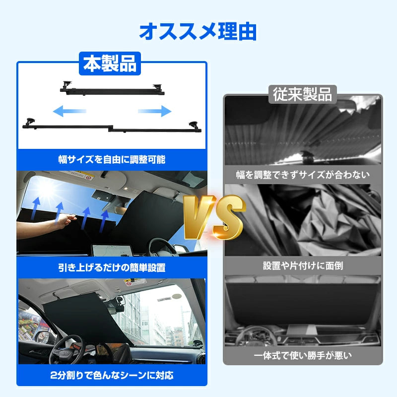 【在庫が残りわずか】PAKUMARU™ - ロール式車用サンシェード